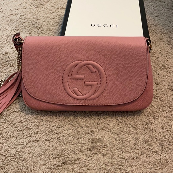 GUCCI Soho Leather Crossbody Bag